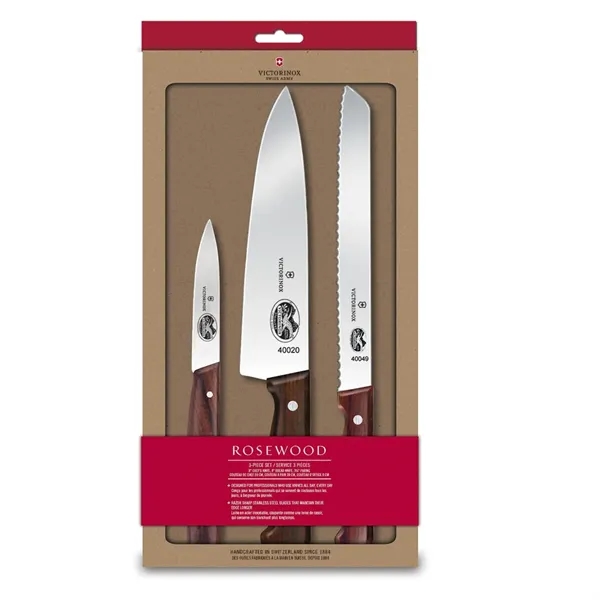 Swiss Army-Victorinox® German Made 3-Piece Wood Knife Set - Swiss Army-Victorinox® German Made 3-Piece Wood Knife Set - Image 1 of 2