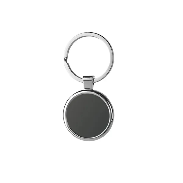 Round Satin Metal Keychain - Round Satin Metal Keychain - Image 3 of 3