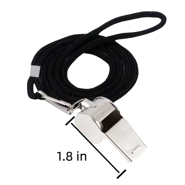 Metal Whistle With Lanyard Coaches Sports Stainless Steel - Metal Whistle With Lanyard Coaches Sports Stainless Steel - Image 1 of 2