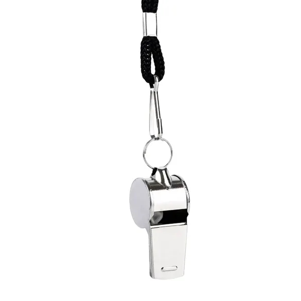 Metal Whistle With Lanyard Coaches Sports Stainless Steel - Metal Whistle With Lanyard Coaches Sports Stainless Steel - Image 2 of 2