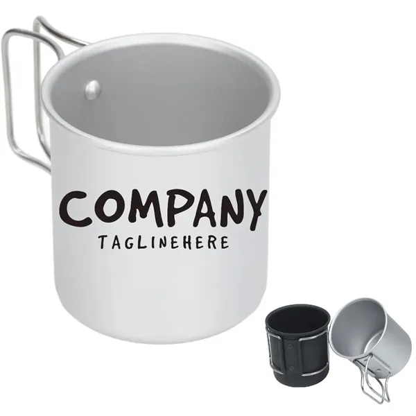 Aluminum Camping Cup Mug With Foldable Handle Picnic Hiking - Aluminum Camping Cup Mug With Foldable Handle Picnic Hiking - Image 0 of 2