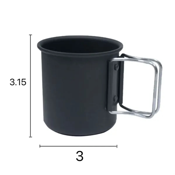 Aluminum Camping Cup Mug With Foldable Handle Picnic Hiking - Aluminum Camping Cup Mug With Foldable Handle Picnic Hiking - Image 1 of 2