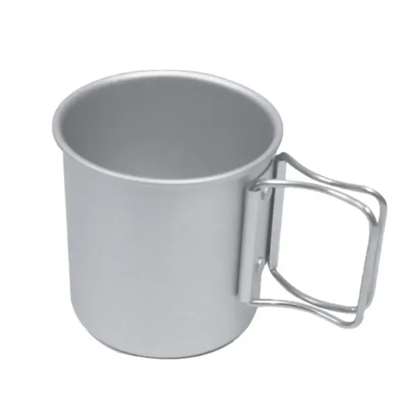 Aluminum Camping Cup Mug With Foldable Handle Picnic Hiking - Aluminum Camping Cup Mug With Foldable Handle Picnic Hiking - Image 2 of 2