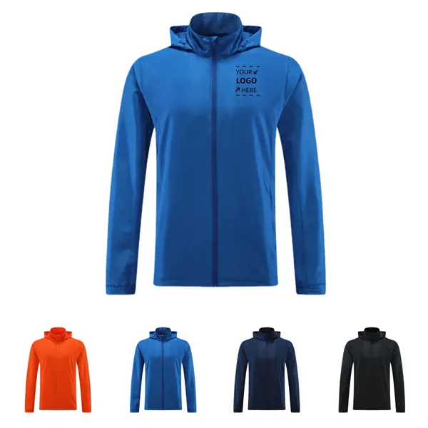 Lightweight Waterproof Hooded Windbreaker Rain Jacket - Lightweight Waterproof Hooded Windbreaker Rain Jacket - Image 0 of 5