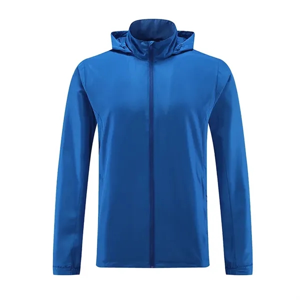 Lightweight Waterproof Hooded Windbreaker Rain Jacket - Lightweight Waterproof Hooded Windbreaker Rain Jacket - Image 2 of 5
