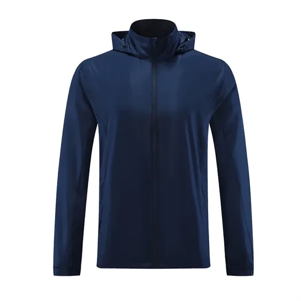 Lightweight Waterproof Hooded Windbreaker Rain Jacket - Lightweight Waterproof Hooded Windbreaker Rain Jacket - Image 3 of 5