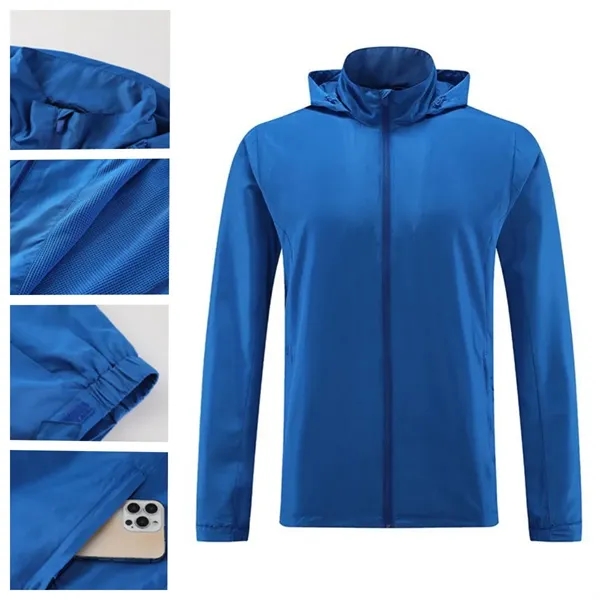 Lightweight Waterproof Hooded Windbreaker Rain Jacket - Lightweight Waterproof Hooded Windbreaker Rain Jacket - Image 5 of 5