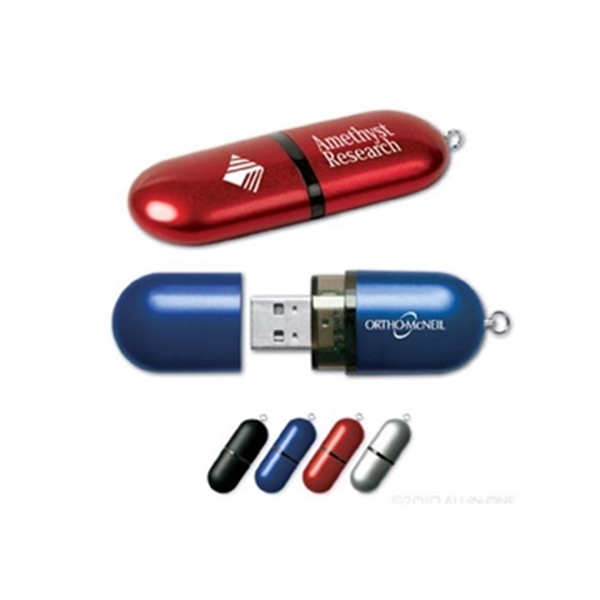 Cap USB Flash Drives w/ Key Ring Personalized - Cap USB Flash Drives w/ Key Ring Personalized - Image 0 of 25
