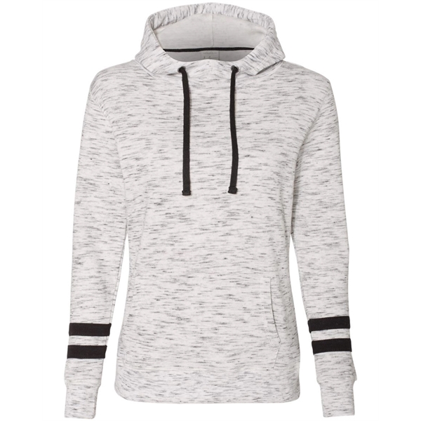 J America Ladies' Melange Scuba Neck 