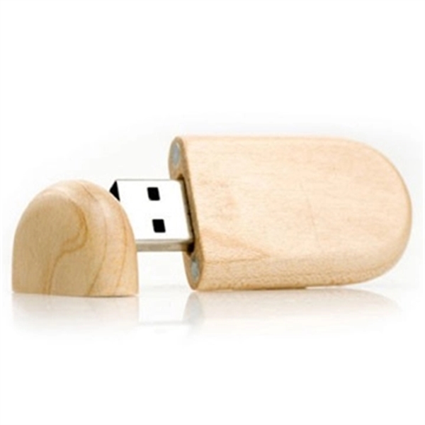 Kenai Wood USB Flash Drive w/ Key Ring - Kenai Wood USB Flash Drive w/ Key Ring - Image 1 of 11