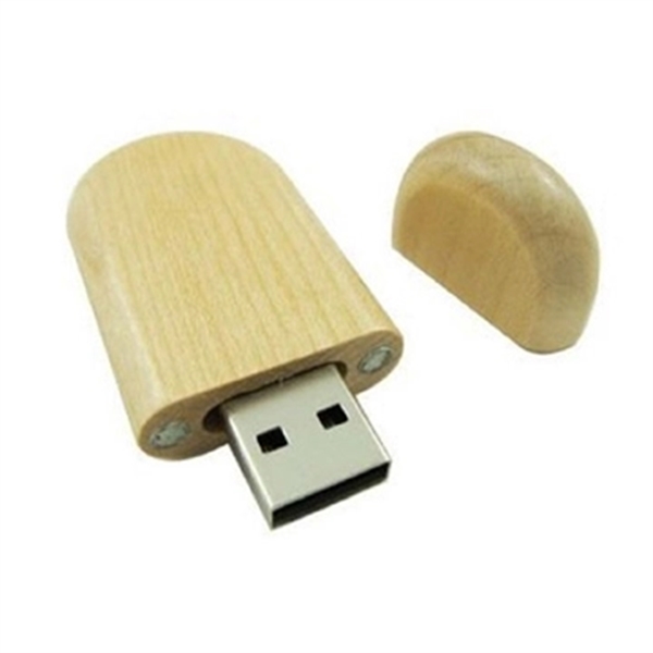 Kenai Wood USB Flash Drive w/ Key Ring - Kenai Wood USB Flash Drive w/ Key Ring - Image 2 of 11