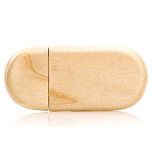 Kenai Wood USB Flash Drive w/ Key Ring - Kenai Wood USB Flash Drive w/ Key Ring - Image 4 of 11