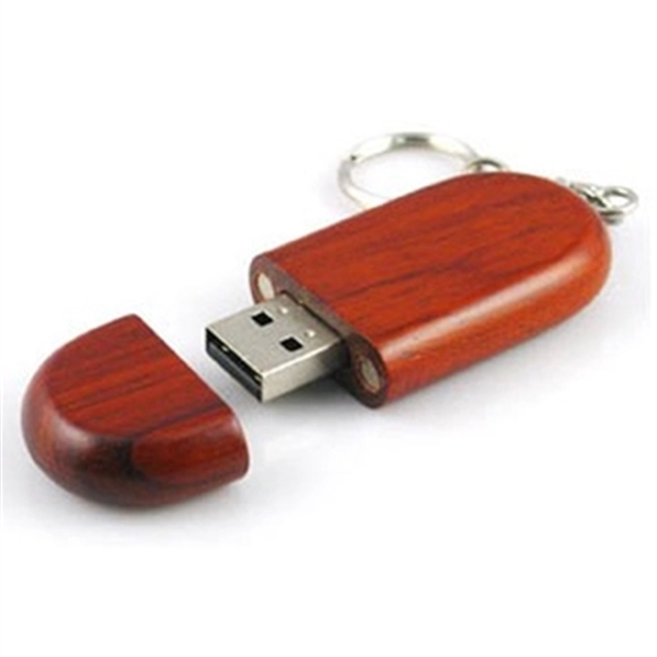 Kenai Wood USB Flash Drive w/ Key Ring - Kenai Wood USB Flash Drive w/ Key Ring - Image 5 of 11