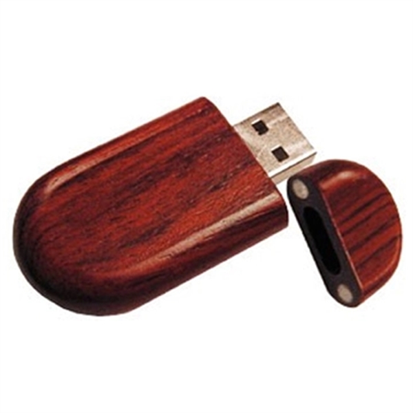 Kenai Wood USB Flash Drive w/ Key Ring - Kenai Wood USB Flash Drive w/ Key Ring - Image 6 of 11