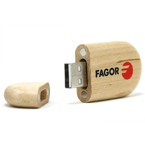 Kenai Wood USB Flash Drive w/ Key Ring - Kenai Wood USB Flash Drive w/ Key Ring - Image 10 of 11