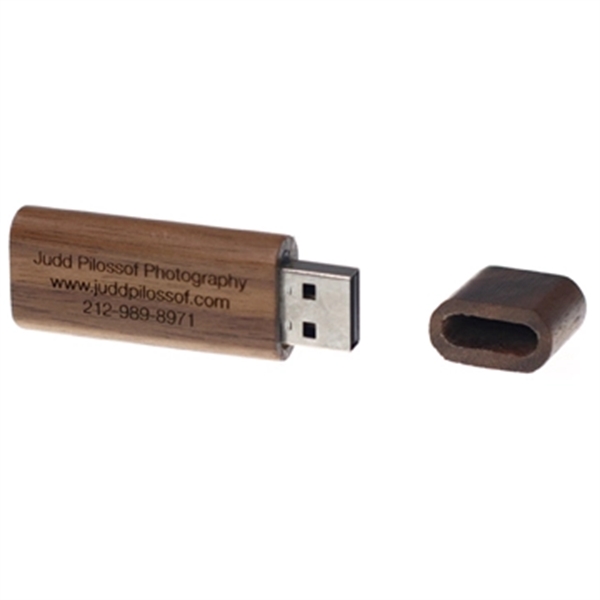 Marsh Wood USB Flash Drive w/ Key Ring - Marsh Wood USB Flash Drive w/ Key Ring - Image 3 of 7