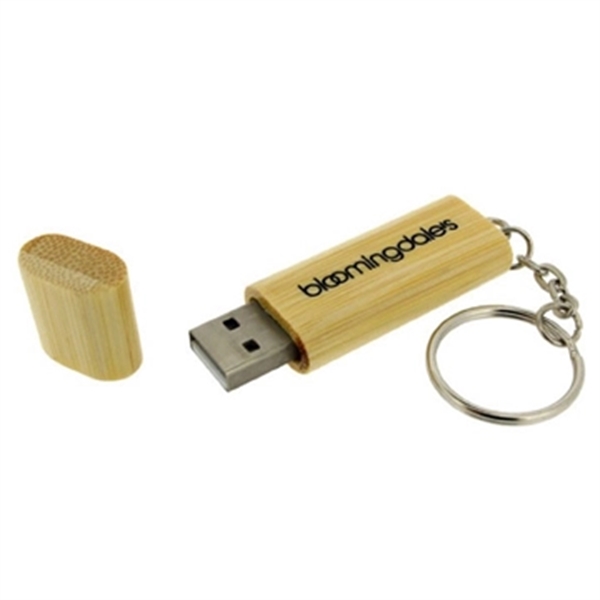 Marsh Wood USB Flash Drive w/ Key Ring - Marsh Wood USB Flash Drive w/ Key Ring - Image 0 of 7