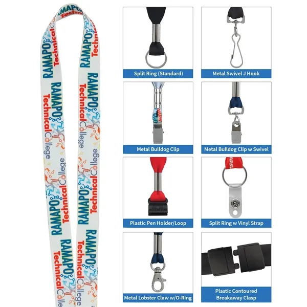 3/4" RPET Fine-Print Lanyard - 3/4" RPET Fine-Print Lanyard - Image 0 of 2