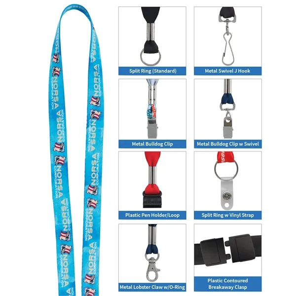 1/2" RPET Fine-Print Lanyard - 1/2" RPET Fine-Print Lanyard - Image 0 of 2