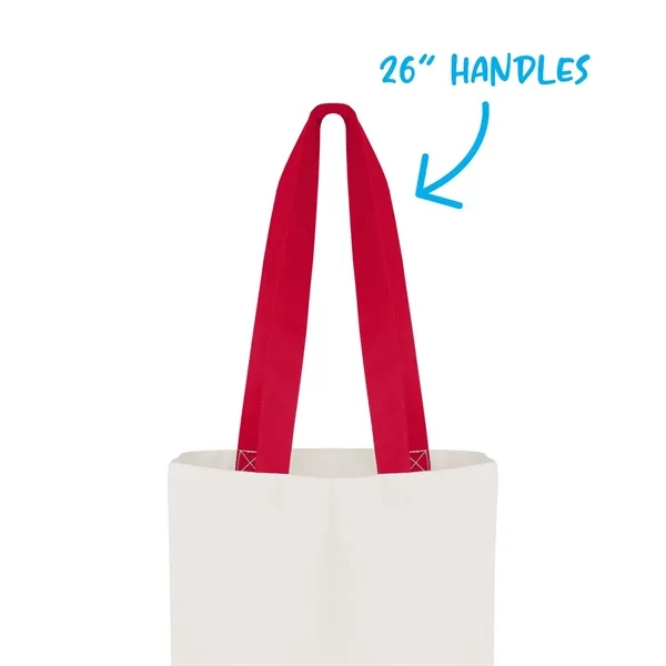 Cotton Colored Accent Flat Tote - Cotton Colored Accent Flat Tote - Image 5 of 11