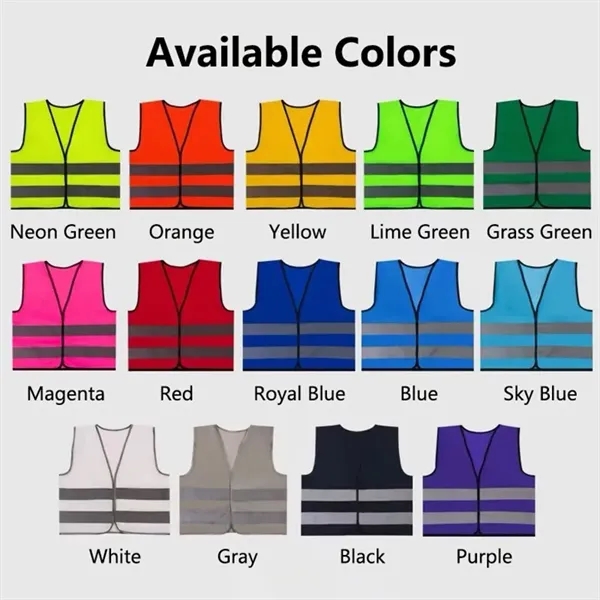 High-Visibility Reflective Safety Work Vest - High-Visibility Reflective Safety Work Vest - Image 1 of 3