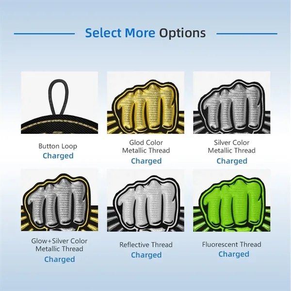 5.5"- 10" 3D Embroidered Patches - 5.5"- 10" 3D Embroidered Patches - Image 3 of 4