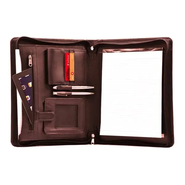 Zippered Portfolio, Smartphone Pocket, 2 Pen Loops - Zippered Portfolio, Smartphone Pocket, 2 Pen Loops - Image 3 of 17