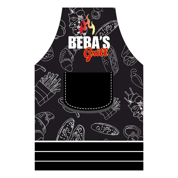 Sublimated Apron - One Pocket - Full Print Cooking Painting - Sublimated Apron - One Pocket - Full Print Cooking Painting - Image 2 of 2