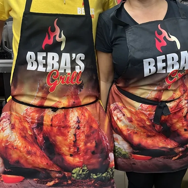 Sublimated Apron - One Pocket - Full Print Cooking Painting - Sublimated Apron - One Pocket - Full Print Cooking Painting - Image 0 of 2