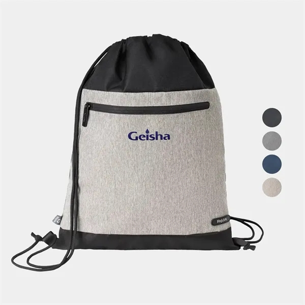 RejuVe® MILANO Recycled Heather Modern Sleek Drawstring Bag - RejuVe® MILANO Recycled Heather Modern Sleek Drawstring Bag - Image 0 of 7
