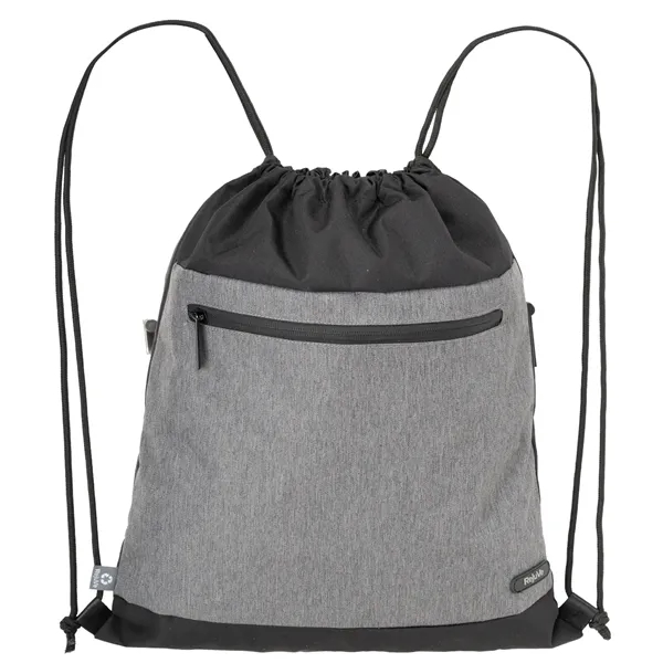 RejuVe® MILANO Recycled Heather Modern Sleek Drawstring Bag - RejuVe® MILANO Recycled Heather Modern Sleek Drawstring Bag - Image 3 of 7