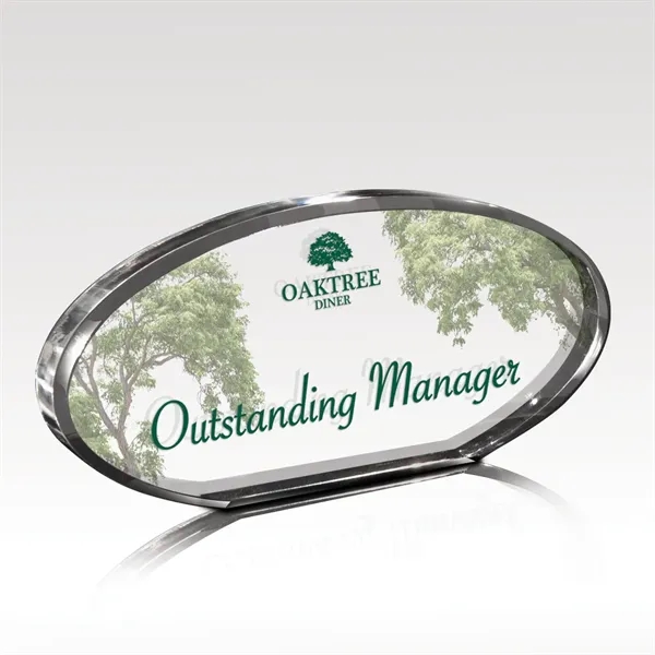 Clear Oval Acrylic Award - Large Imprint Area