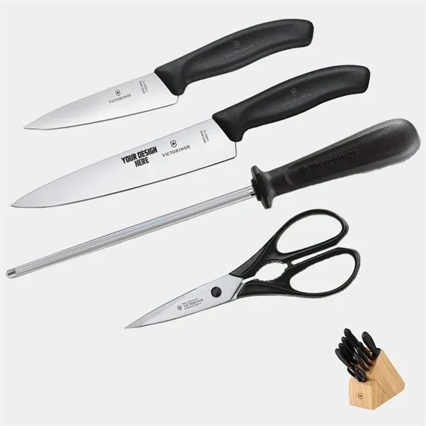 Victorinox® German Made 10-Piece Block Kitchen Knife Set - Victorinox® German Made 10-Piece Block Kitchen Knife Set - Image 0 of 1