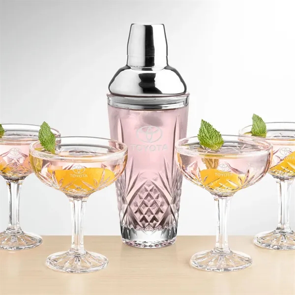 Brinkley Shaker & Cocktail Coupe Set - Brinkley Shaker & Cocktail Coupe Set - Image 5 of 6