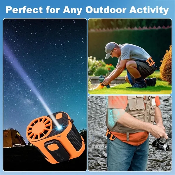 Portable Waist Fan with LED light - Portable Waist Fan with LED light - Image 3 of 5