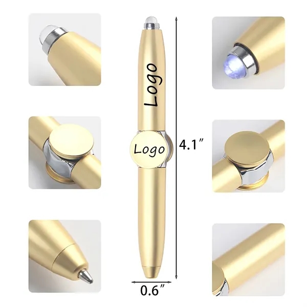 Hand Fidget Metal Pen w/Flashlight - Hand Fidget Metal Pen w/Flashlight - Image 1 of 1