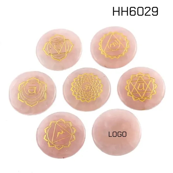 Engraved Pocket Stone Positive Rocks Gemstones Round - Engraved Pocket Stone Positive Rocks Gemstones Round - Image 1 of 9