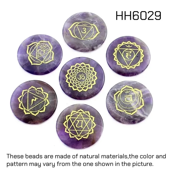 Engraved Pocket Stone Positive Rocks Gemstones Round - Engraved Pocket Stone Positive Rocks Gemstones Round - Image 3 of 9