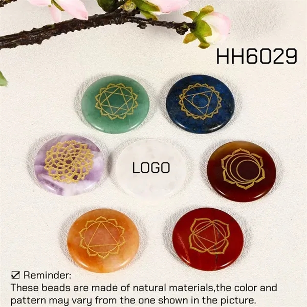 Engraved Pocket Stone Positive Rocks Gemstones Round - Engraved Pocket Stone Positive Rocks Gemstones Round - Image 6 of 9