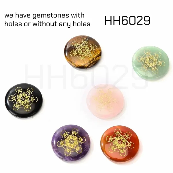 Engraved Pocket Stone Positive Rocks Gemstones Round - Engraved Pocket Stone Positive Rocks Gemstones Round - Image 8 of 9