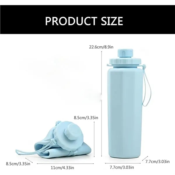 20Oz. Foldable Travel Drinking Tumbler Silicone Water Bottle - 20Oz. Foldable Travel Drinking Tumbler Silicone Water Bottle - Image 1 of 3