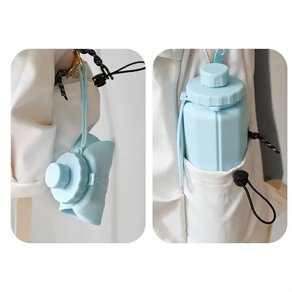 20Oz. Foldable Travel Drinking Tumbler Silicone Water Bottle - 20Oz. Foldable Travel Drinking Tumbler Silicone Water Bottle - Image 3 of 3