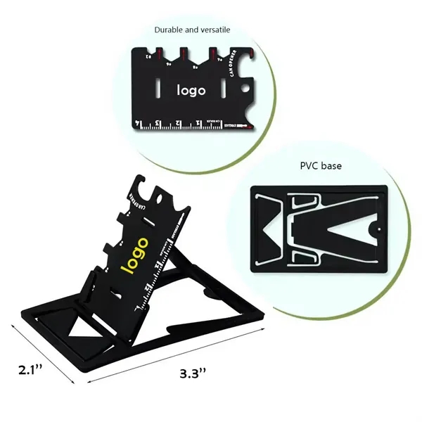 10 In 1 Bottle Opener Phone Holder Bracket Folding Card - 10 In 1 Bottle Opener Phone Holder Bracket Folding Card - Image 1 of 3
