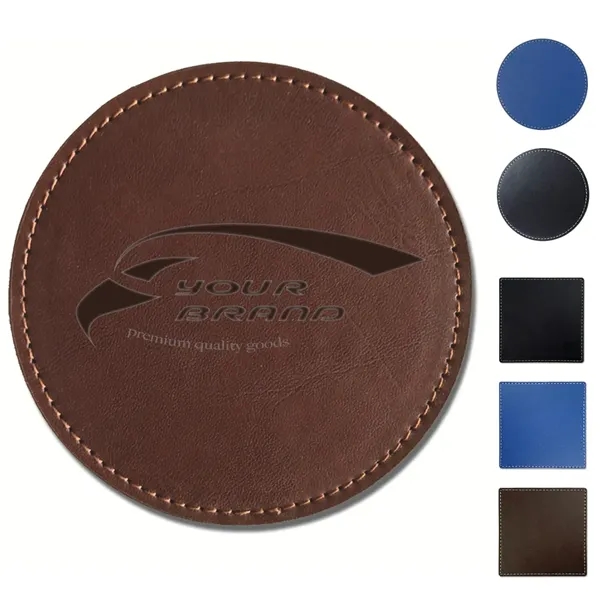 Personalized Leather round Coaster Home Decorwedding Favors - Personalized Leather round Coaster Home Decorwedding Favors - Image 0 of 3