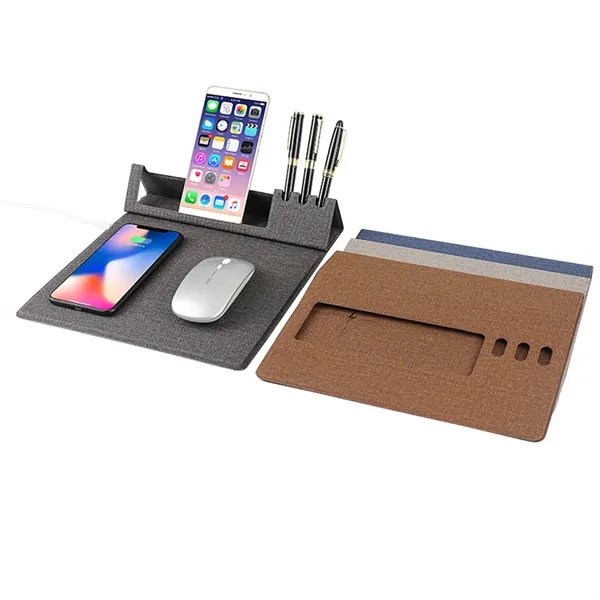 Wireless Charging Gaming Mouse Pad Foldable for Office Home - Wireless Charging Gaming Mouse Pad Foldable for Office Home - Image 4 of 8