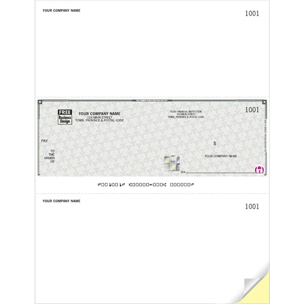 High Security Laser Middle Cheque - High Security Laser Middle Cheque - Image 0 of 3