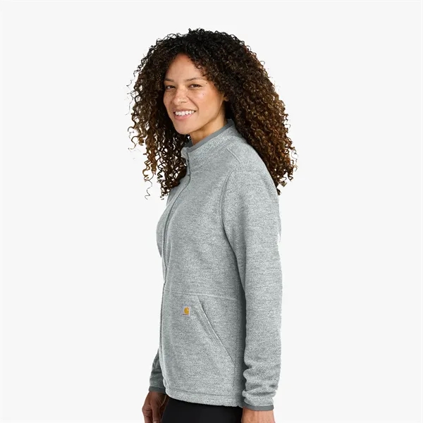 Carhartt® Women's Textured Full-Zip Fleece Jacket - Carhartt® Women's Textured Full-Zip Fleece Jacket - Image 7 of 8