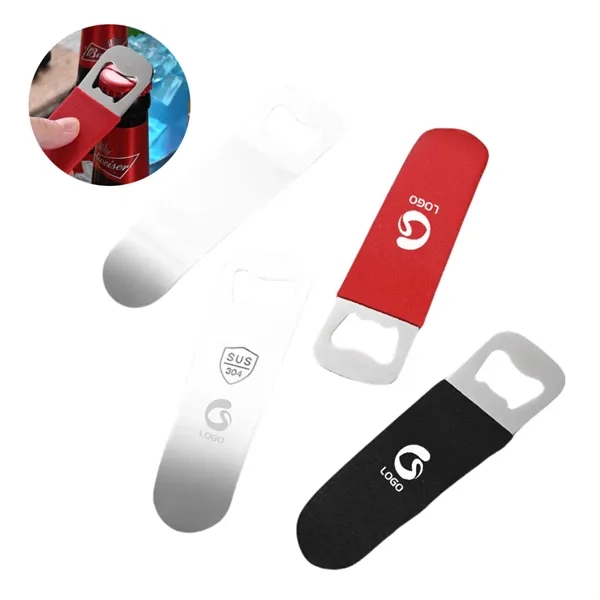 Stainless Steel Square Bottle Opener - Stainless Steel Square Bottle Opener - Image 0 of 3