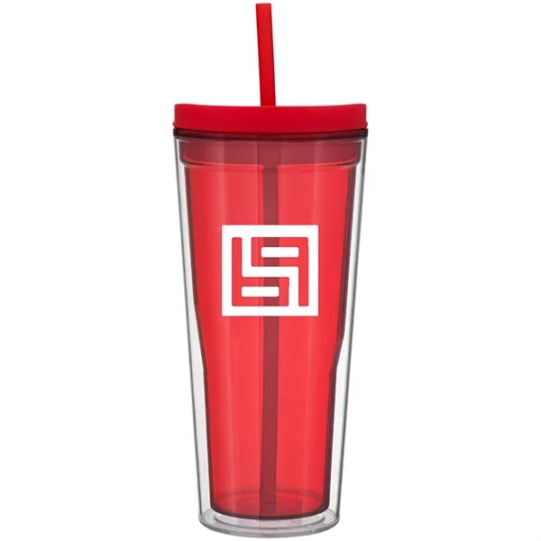 20.9 oz Vast Double Wall Acrylic Tumbler w/Straw - 20.9 oz Vast Double Wall Acrylic Tumbler w/Straw - Image 2 of 7