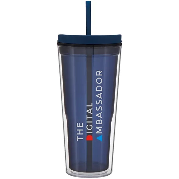 20.9 oz Vast Double Wall Acrylic Tumbler w/Straw - 20.9 oz Vast Double Wall Acrylic Tumbler w/Straw - Image 6 of 7